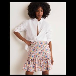 Boden tiered poplin mini skirt US2